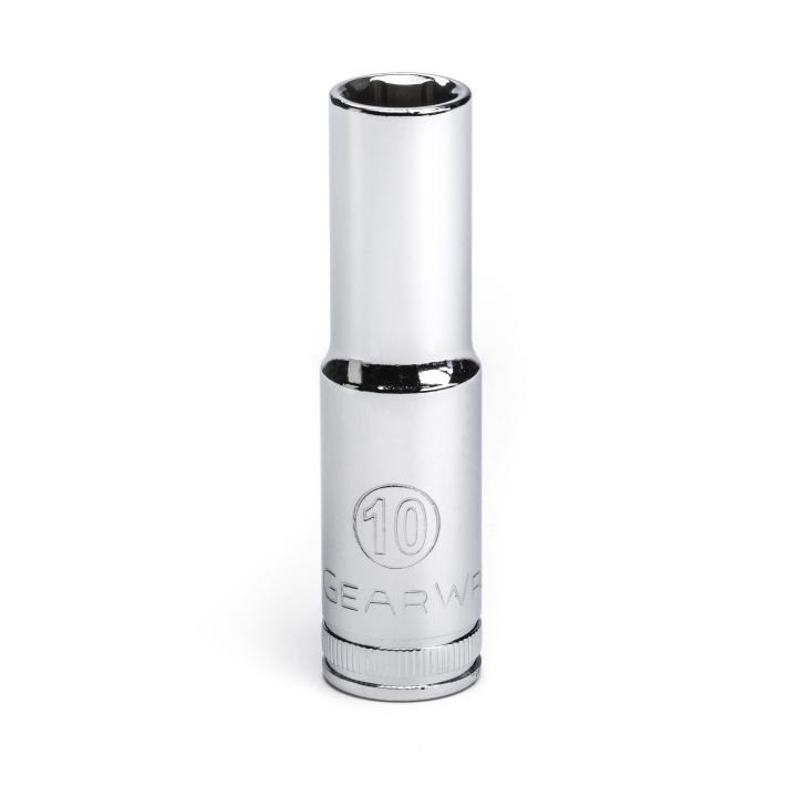 80392 Gearwrench, Socket, 3/8 Inch Drive, 6 Point, 10 MM, Full Polish Chrome