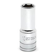 80392S-06 Gearwrench, Socket, 3/8 Inch Drive, 6 Point, 10 MM, Alloy Steel, 10MM