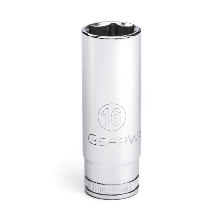 80398 Gearwrench, Socket, 3/8 Inch Drive, 6 Point, 16 MM, Full Polish Chrome