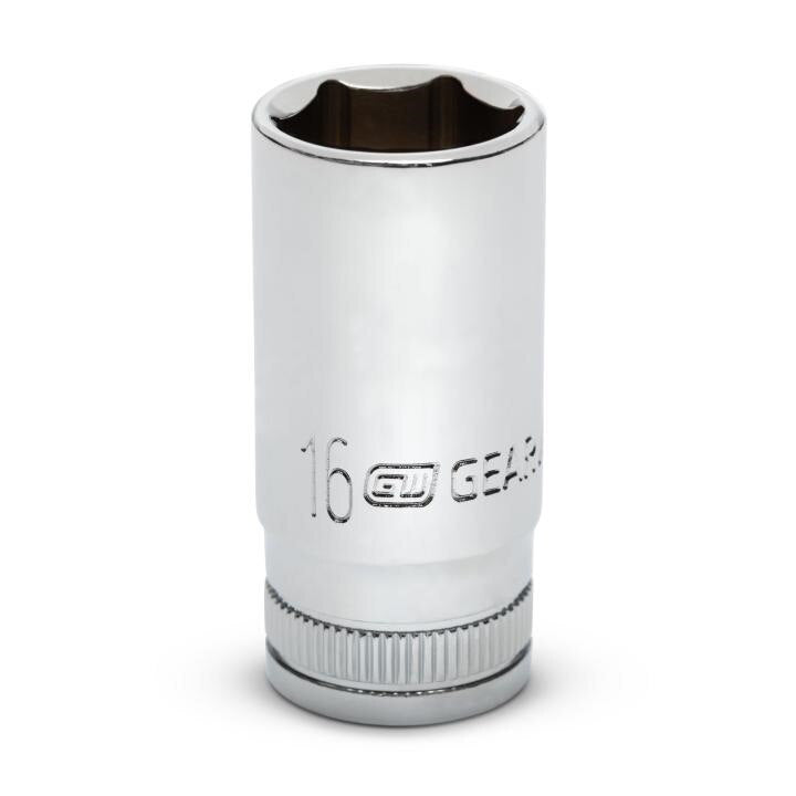80398S-06 Gearwrench, Socket, 3/8 Inch Drive, 6 Point, 16 MM, Alloy Steel, 16MM