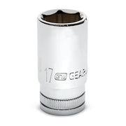 80399S-06 Gearwrench, Socket, 3/8 Inch Drive, 6 Point, 17 MM, Alloy Steel, 17MM