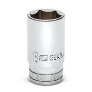 80400S-06 Gearwrench, Socket, 3/8 Inch Drive, 6 Point, 18 MM, Alloy Steel, 18MM