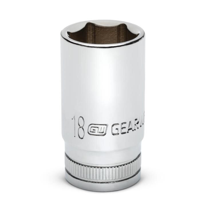 80400S-06 Gearwrench, Socket, 3/8 Inch Drive, 6 Point, 18 MM, Alloy Steel, 18MM