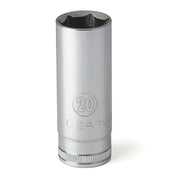 80406 Gearwrench, Socket, 3/8 Inch Drive, 6 Point, 20 MM, Full Polish Chrome
