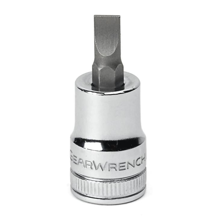 80464 Gearwrench, Bit Socket, 3/8 Inch Drive, Slotted, 0.591 Inch, 4 MM, Metric