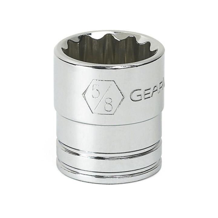 80502 Gearwrench, Socket, 3/8 Inch Drive, 12 Point, 5/8 Inch, Alloy Steel, SAE