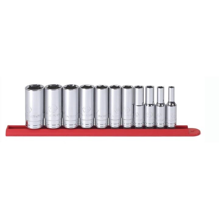 80555 Gearwrench, Socket Set, 3/8 Inch Drive, 6 Point, 7/8 Inch, Deep, 11 Pc