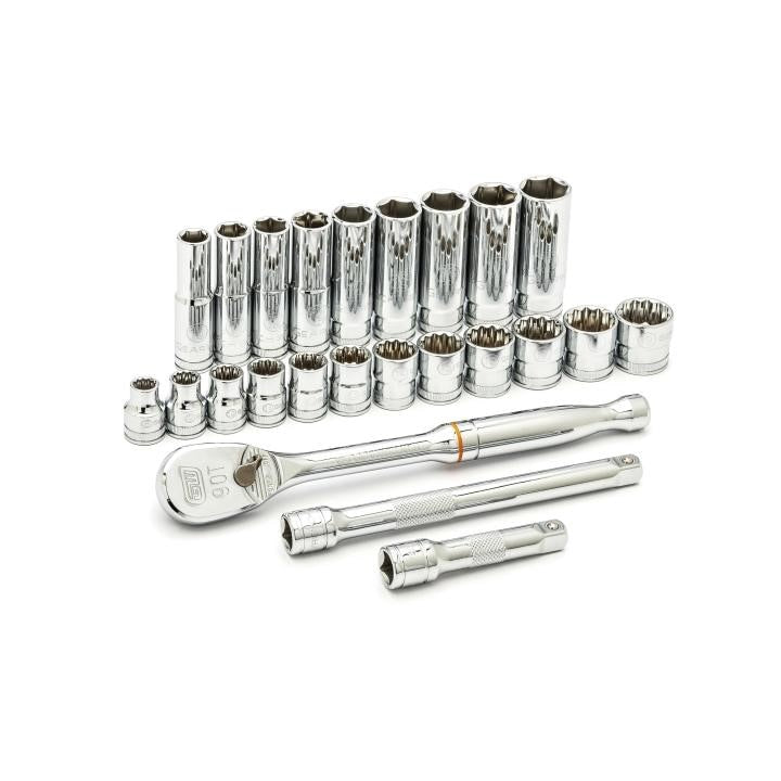 80559 Gearwrench, Mechanics Tool Set, 3/8 Inch Drive Tang, 6 & 12 Point, Metric