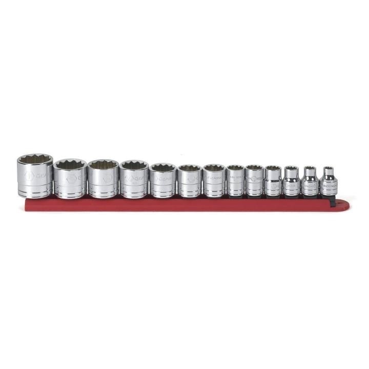 80561 Gearwrench, Socket Set, 3/8 Inch Drive, 12 Point, 1 Inch, Standard, 13 Pc