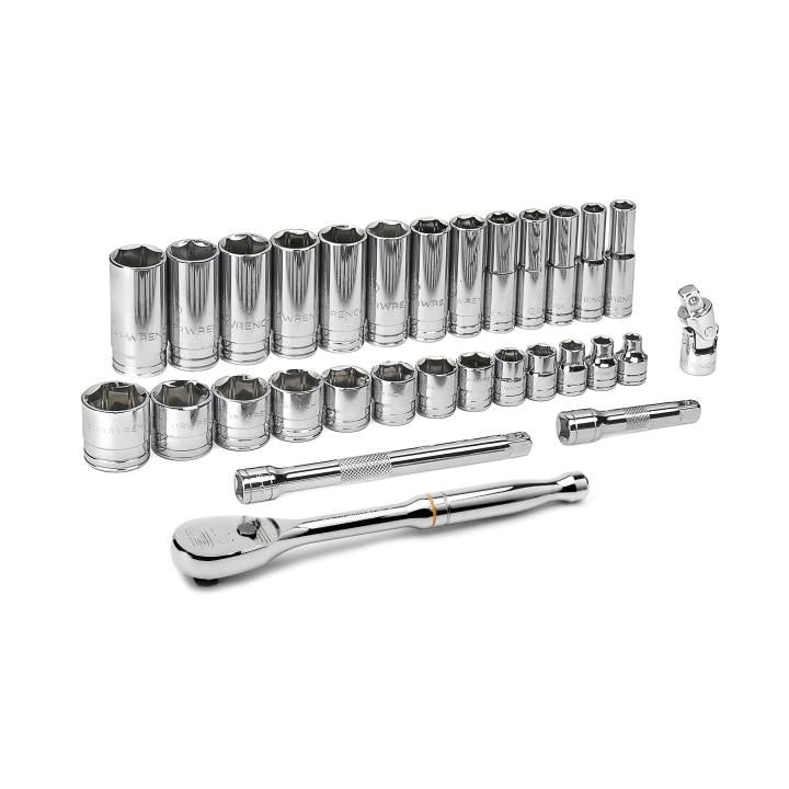 80569 Gearwrench, Mechanics Tool Set, 3/8 Inch Drive Tang, 6 Point, Alloy Steel