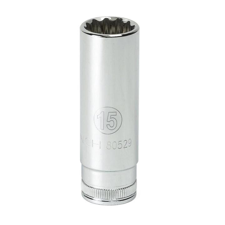 80595 Gearwrench, Socket, 3/8 Inch Drive, 12 Point, 1 Inch, Full Polish Chrome