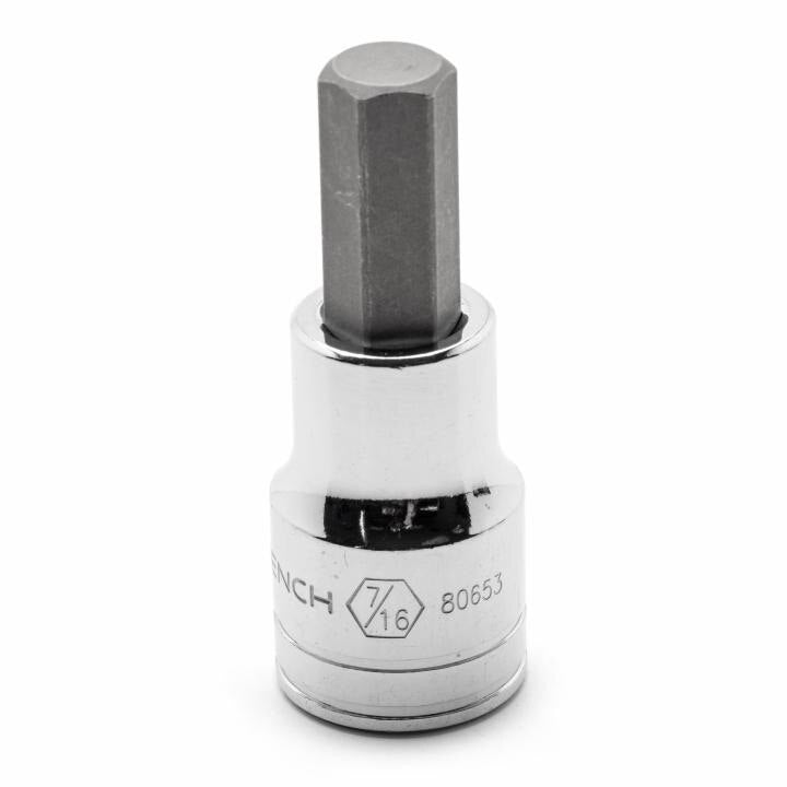 80653 Gearwrench, Bit Socket, 1/2 Inch Drive, Hex, 1.097 Inch, 7/16 Inch, SAE