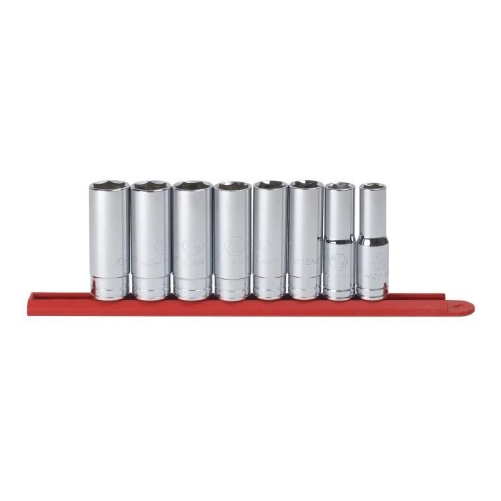 80705 Gearwrench, Socket Set, 1/2 Inch Drive, 6 Point, 15/16 Inch, Deep, 8 Pc