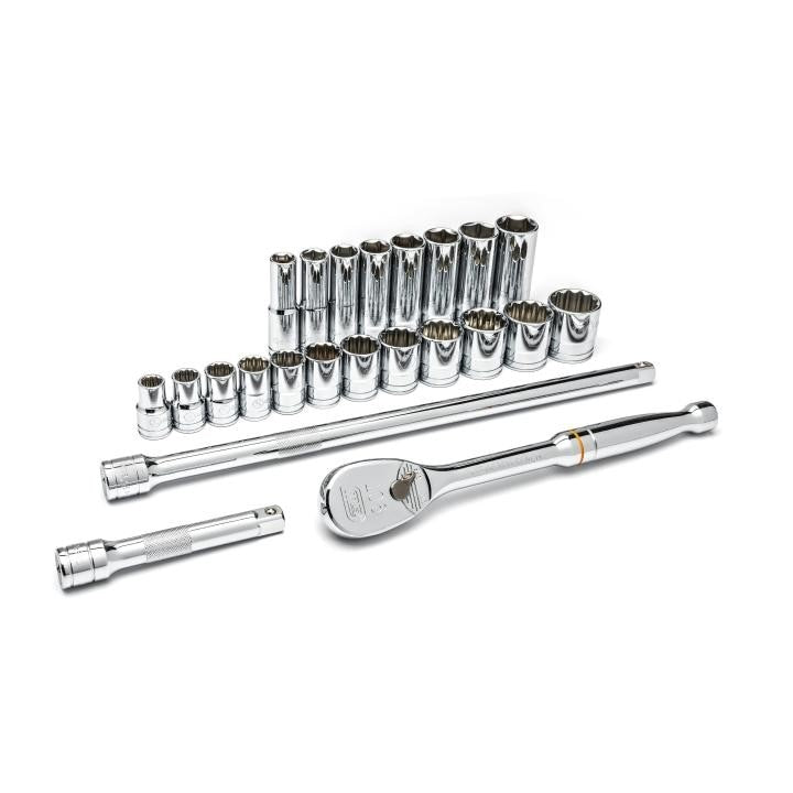80707 Gearwrench, Mechanics Tool Set, 1/2 Inch Drive Tang, 6 & 12 Point, SAE