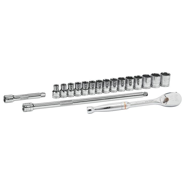 80708 Gearwrench, Mechanics Tool Set, 1/2 Inch Drive Tang, 6 Point, Alloy Steel