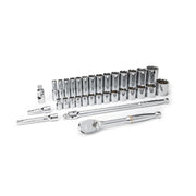 80715 Gearwrench, Mechanics Tool Set, 1/2 Inch Drive Tang, 6 Point, Alloy Steel