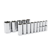 80733 Gearwrench, Socket Set, 1/2 Inch Drive, 6 Point, 1-1/2 Inch, Deep, 14 Pc