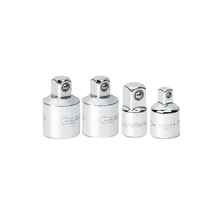 81217 Gearwrench, Adapter Set, 1/4 Inch 3/8 Inch 1/2 Inch Drive, Alloy Steel