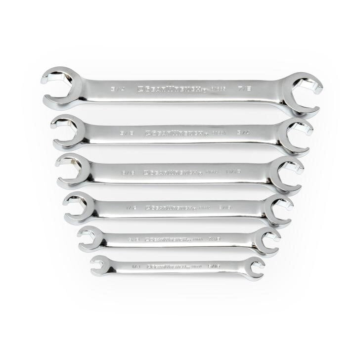 81907 Gearwrench, Flare Nut Set, Full Polish Chrome, Standard, Alloy Steel, SAE