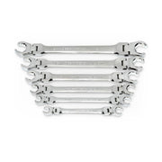 81911D Gearwrench, Flex Head Flare Nut Wrench Set, Full Polish Chrome, Standard