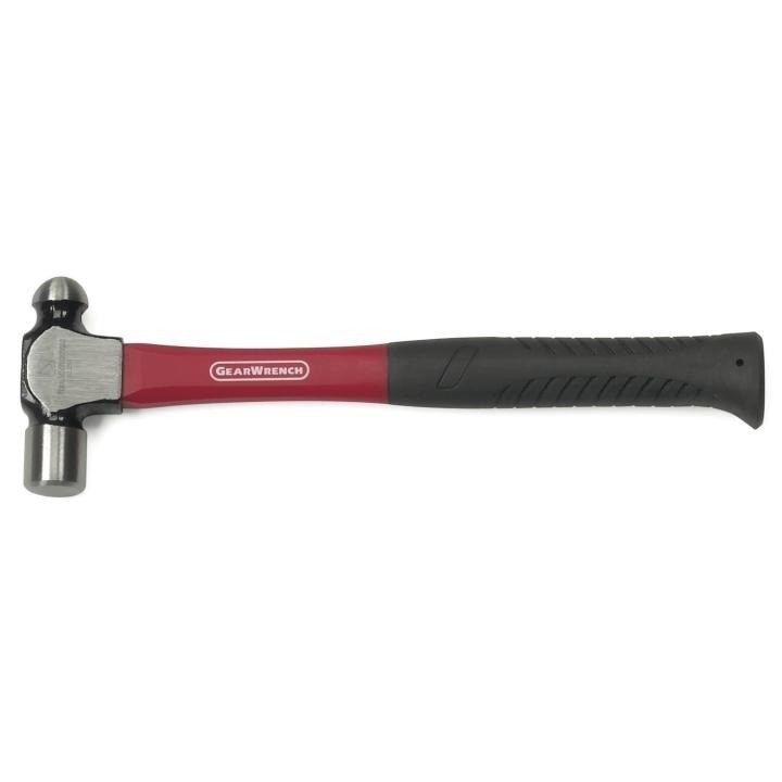 82250 Gearwrench, Ball Pein Hammer, Ball Pein, Alloy Steel, Red & Black