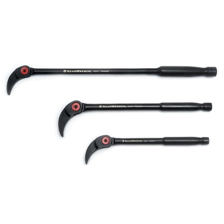 82301D Gearwrench, Indexing Pry Bar Set, Pry & Wrecking, 180 Degree, Curved