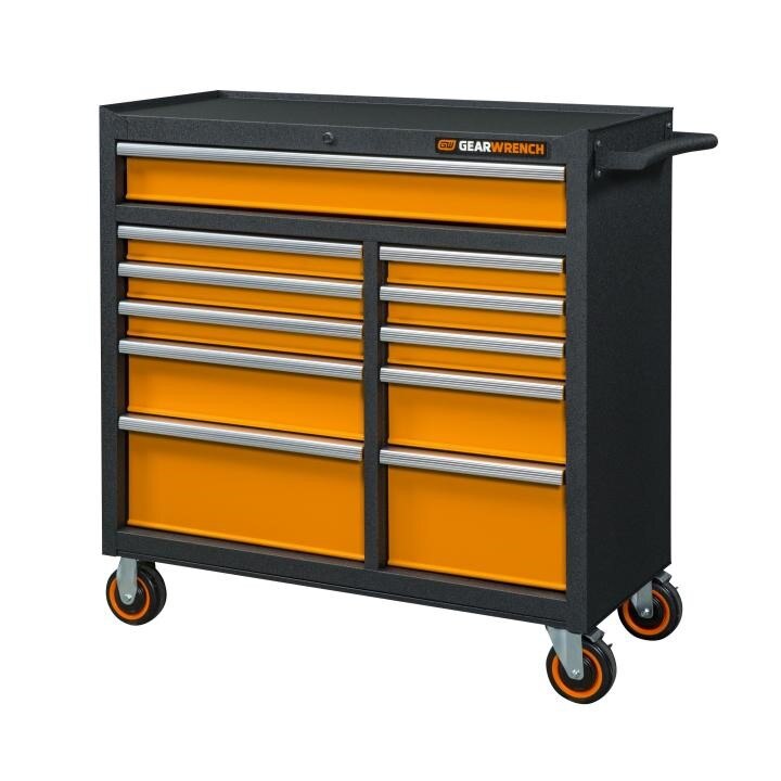 83245 Gearwrench, Roller Cabinet, 2 Swivel, 2 Fixed, Polypropylene (PP), Steel