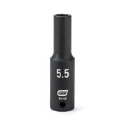 84140 Gearwrench, Impact Socket, 1/4 Inch Drive, 6 Point, Manganese Phosphate