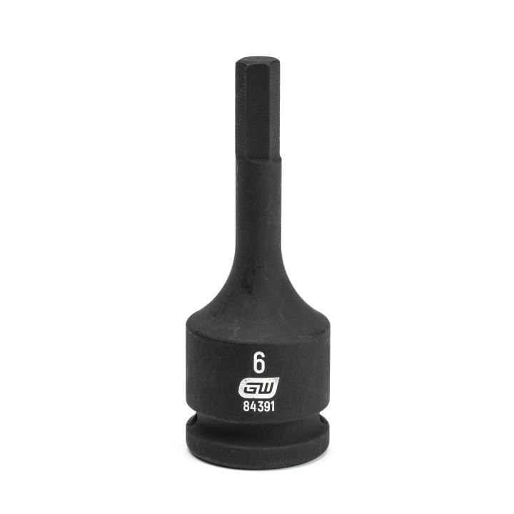 84391 Gearwrench, Impact Bit Socket, 3/8 Inch Drive, Hex, 6 MM, Standard, Metric