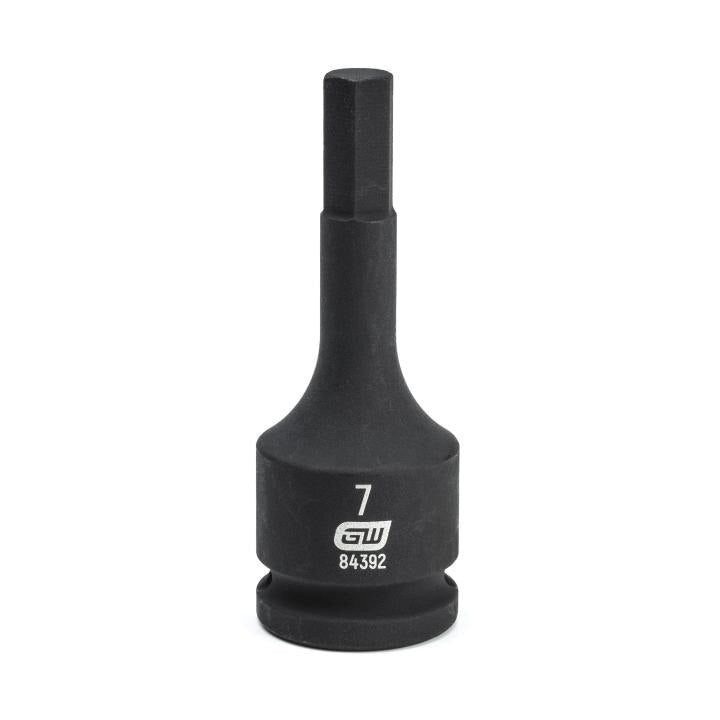 84392 Gearwrench, Impact Bit Socket, 3/8 Inch Drive, Hex, 7 MM, Standard, Metric