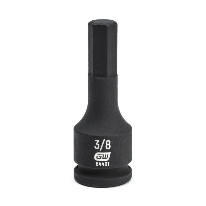 84401 Gearwrench, Impact Bit Socket, 3/8 Inch Drive, Hex, 3/8 Inch, Standard