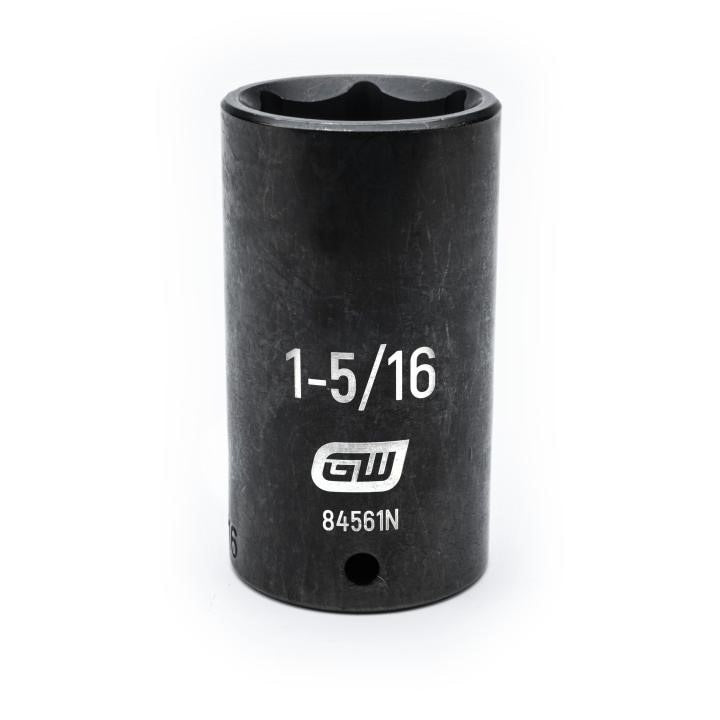 84561N Gearwrench, Impact Socket, 1/2 Inch Drive, 6 Point, Black Oxide, Deep