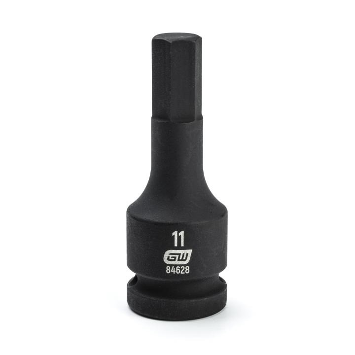 84628 Gearwrench, Impact Bit Socket, 1/2 Inch Drive, Hex, 11 MM, Standard