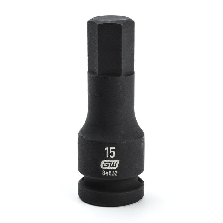 84632 Gearwrench, Impact Bit Socket, 1/2 Inch Drive, Hex, 15 MM, Standard