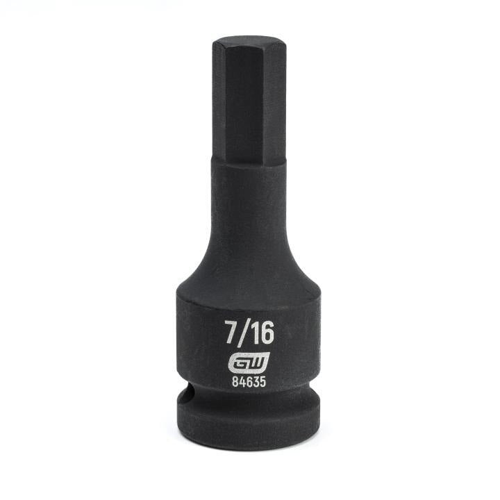 84635 Gearwrench, Impact Bit Socket, 1/2 Inch Drive, Hex, 7/16 Inch, Standard