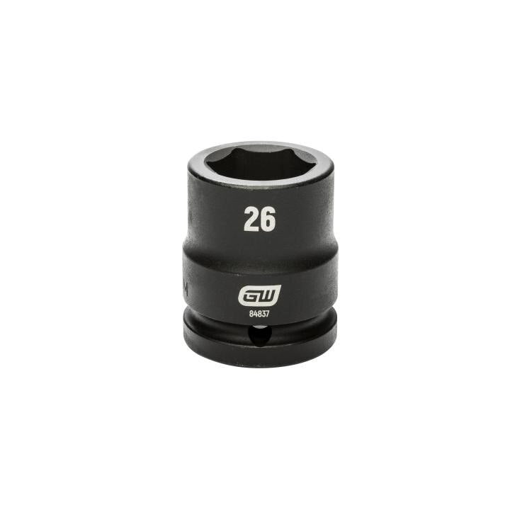 84837 Gearwrench, Impact Socket, 3/4 Inch Drive, 6 Point, Manganese Phosphate