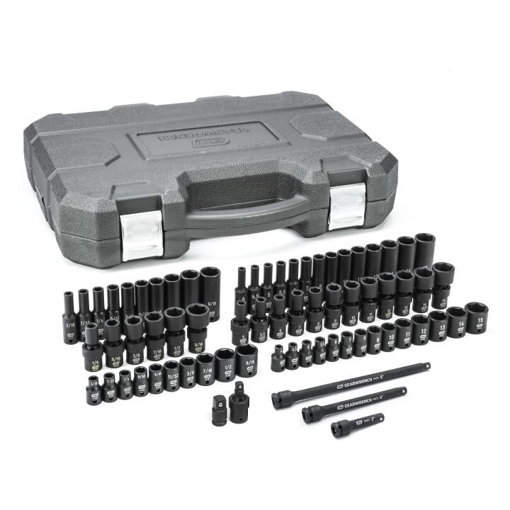 84903 Gearwrench, Impact Socket Set, 1/4 Inch Drive, 6 Point, 71 Pc