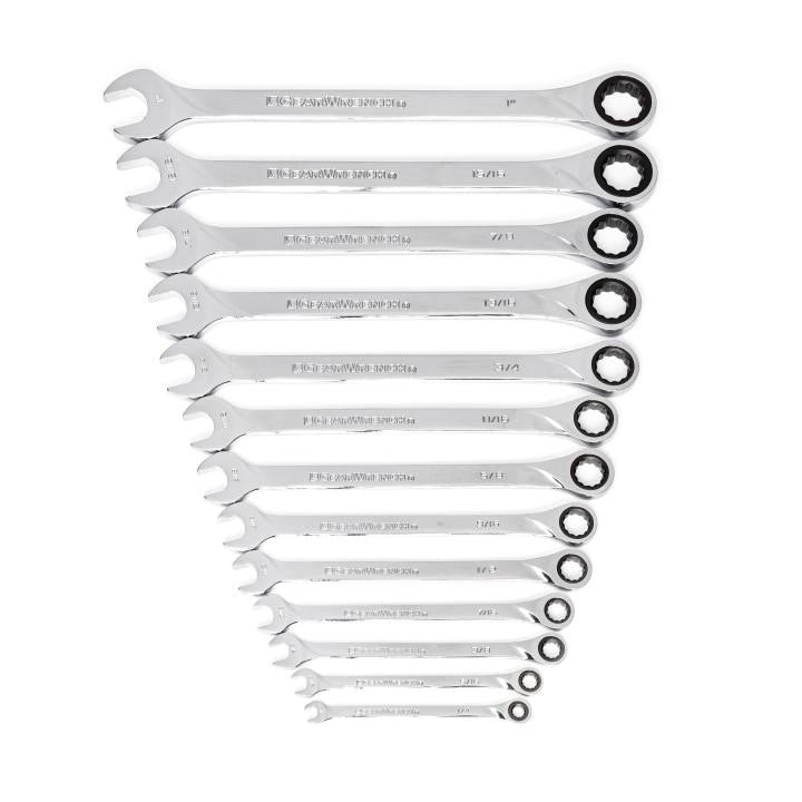 85199 Gearwrench, XL Ratcheting Combination Wrench Set, 12 Point Drive, SAE