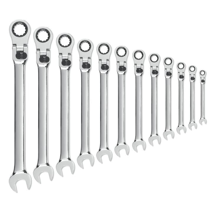 85698 Gearwrench, XL Ratcheting Locking Flex Combination Wrench Set, Alloy Steel