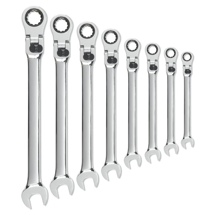 85798 Gearwrench, XL Ratcheting Locking Flex Combination Wrench Set, Alloy Steel