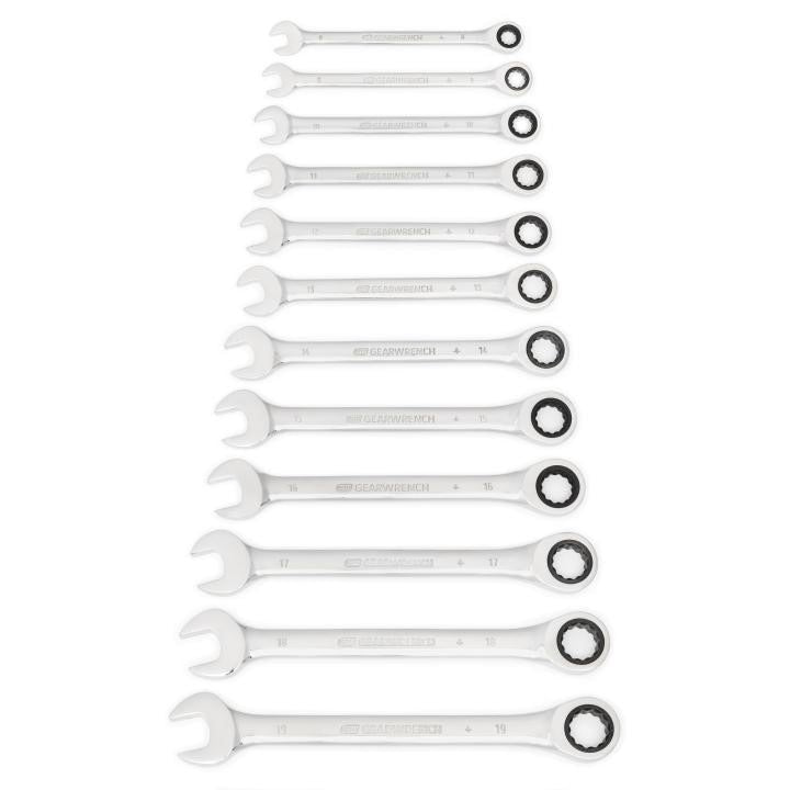9412 Gearwrench, Ratcheting Combination Wrench Set, 12 Point Drive, Alloy Steel