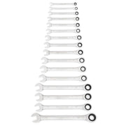 9416 Gearwrench, Ratcheting Combination Wrench Set, 12 Point Drive, Alloy Steel