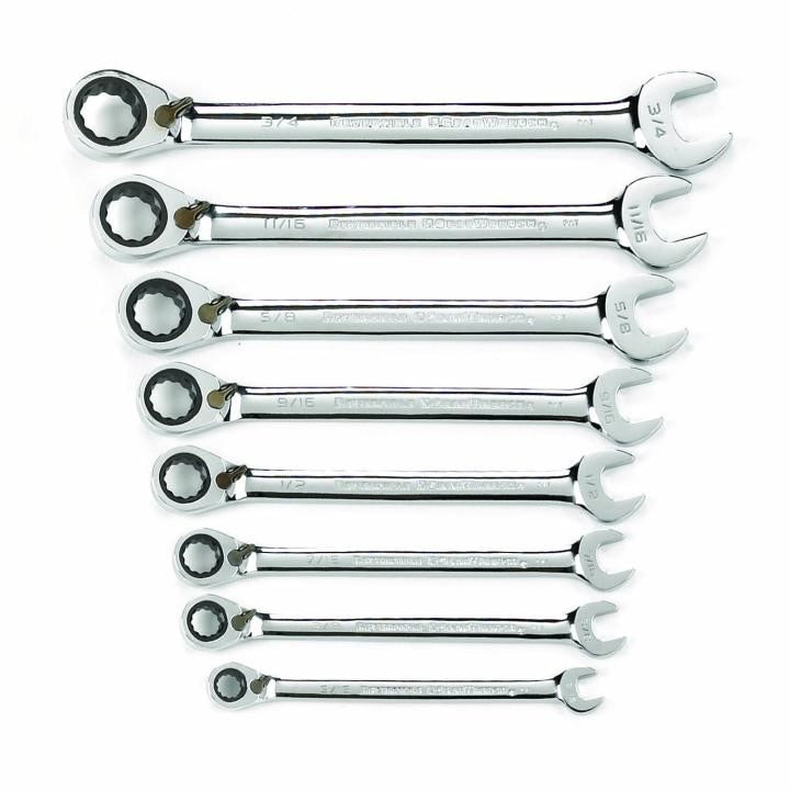 9533N Gearwrench, Reversible Ratcheting Combination Wrench Set, 12 Point Drive