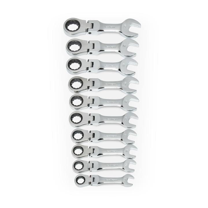 9550 Gearwrench, Stubby Ratcheting Combination Wrench Set, 12 Point Drive