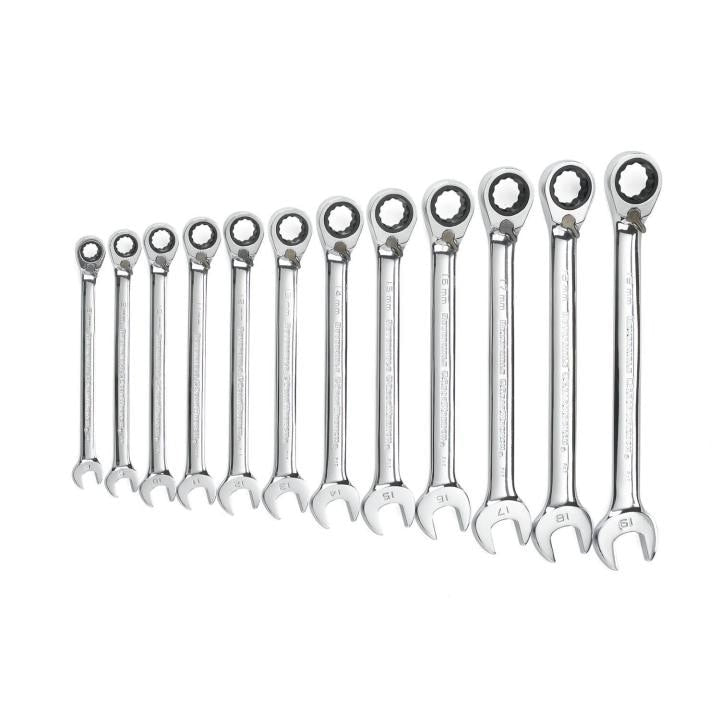 9620N Gearwrench, Reversible Ratcheting Combination Wrench Set, 12 Point Drive