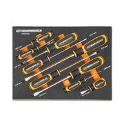 Dual Material Screwdriver Set, Slotted, 9 Pieces, Storage Tray