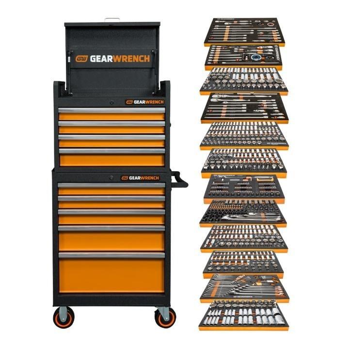 MEGAMOD791 GearWrench, Mechanics Tool Set, 791 pieces, MEGAMOD, Full Polish Chrome