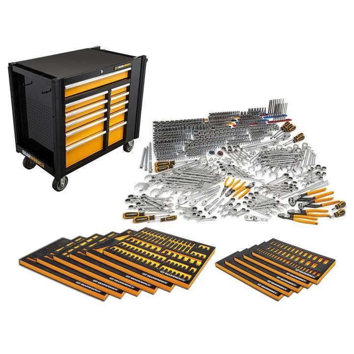 MEGAMODMRO GearWrench, Mechanics Tool Set, 614 pieces, MEGAMOD, Full Polish Chrome