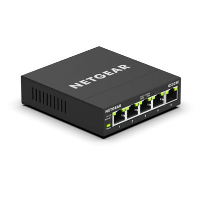 NETGEAR 5-Port Gigabit Ethernet Plus Switch, Traffic Management, Desktop, by NETGEAR, GS305E