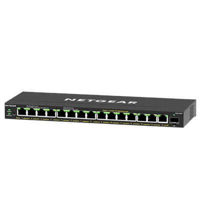 Netgear GS316EP Ethernet Switch - 15 Ports - Manageable - 3 Layer Supported - Modular - 1 SFP Slots - GS316EP100NAS